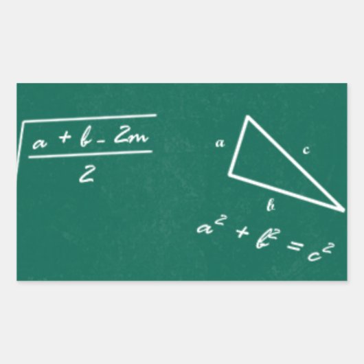 Sticker Rectangulaire professeur de mathématiques algebra geek (Devant)