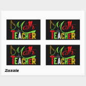 Sticker Rectangulaire Professeur De Maths De Retour À L'École (Feuille)