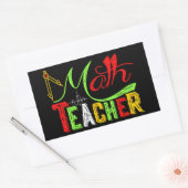 Sticker Rectangulaire Professeur De Maths De Retour À L'École (Enveloppe)