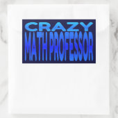 Sticker Rectangulaire Professeur de maths fou (Sac)