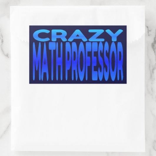 Sticker Rectangulaire Professeur de maths fou (Sac)