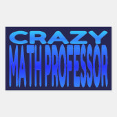 Sticker Rectangulaire Professeur de maths fou (Devant)