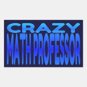 Sticker Rectangulaire Professeur de maths fou