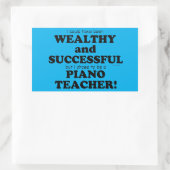 Sticker Rectangulaire Professeur de piano riche et succès Sti rectangula (Sac)