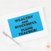 Sticker Rectangulaire Professeur de piano riche et succès Sti rectangula (Enveloppe)
