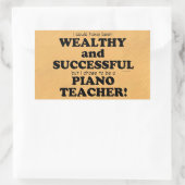 Sticker Rectangulaire Professeur de piano riche et succès Sti rectangula (Sac)