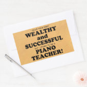 Sticker Rectangulaire Professeur de piano riche et succès Sti rectangula (Enveloppe)