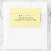 Sticker Rectangulaire Professionnel Unique Classique Simple Couleur Crèm (Sac)