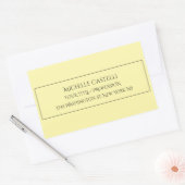 Sticker Rectangulaire Professionnel Unique Classique Simple Couleur Crèm (Enveloppe)