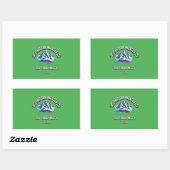 Sticker Rectangulaire Profitez de Mountain Majesty. Journée internationa (Feuille)