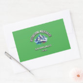 Sticker Rectangulaire Profitez de Mountain Majesty. Journée internationa (Enveloppe)