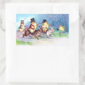 Sticker Rectangulaire Promenade de Pâques (Sac)