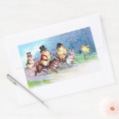 Sticker Rectangulaire Promenade de Pâques (Enveloppe)