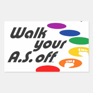 Sticker Rectangulaire Promenez Votre A.S.