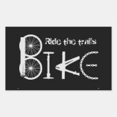 Sticker Rectangulaire Promenez-vous sur les sentiers VÉLO fait à partir  (Devant)