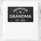 Sticker Rectangulaire Promu À Grand-Mère Est. 2026 II (Sac)