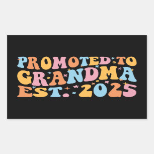 Sticker Rectangulaire Promu À Grand-Mère Est. III 2025