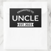 Sticker Rectangulaire Promu À Oncle Est. 2023 II (Sac)