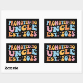 Sticker Rectangulaire Promu À Oncle Est. III 2025 (Feuille)