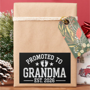 Sticker Rectangulaire Promue grand-mère dès 2026 Grands-parents Bébé