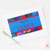 Sticker Rectangulaire Propriété de votre nom Faux Peint (Enveloppe)