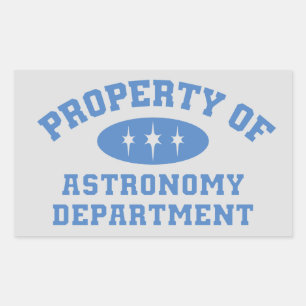 Sticker Rectangulaire Propriété Du Département D'Astronomie