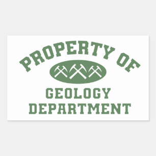 Sticker Rectangulaire Propriété Du Département De Géologie