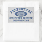 Sticker Rectangulaire Propriété Du Département Informatique (Sac)