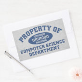 Sticker Rectangulaire Propriété Du Département Informatique (Enveloppe)