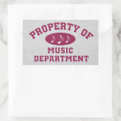 Sticker Rectangulaire Propriété Du Département Musique (Sac)