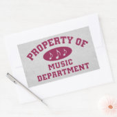 Sticker Rectangulaire Propriété Du Département Musique (Enveloppe)