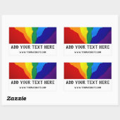 Sticker Rectangulaire Propriété LGBT Business ou Activist Pride Rainbow (Feuille)