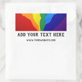 Sticker Rectangulaire Propriété LGBT Business ou Activist Pride Rainbow (Sac)