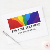 Sticker Rectangulaire Propriété LGBT Business ou Activist Pride Rainbow (Enveloppe)