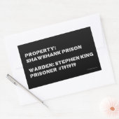 Sticker Rectangulaire Propriété : prison de Shawshank (Enveloppe)