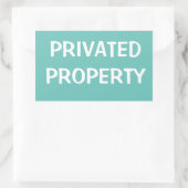 STICKER RECTANGULAIRE PROPRIÉTÉ PRIVÉE (Sac)