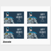 Sticker Rectangulaire Protecteur Batman | Joyeuses fêtes (Feuille)