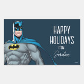 Sticker Rectangulaire Protecteur Batman | Joyeuses fêtes (Devant)