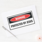 Sticker Rectangulaire Protégé par Jésus (Enveloppe)