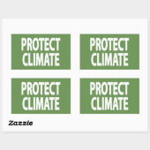 Sticker Rectangulaire Protéger le climat (Feuille)