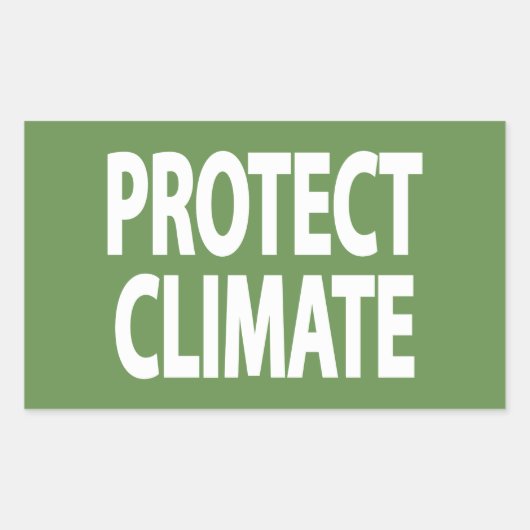 Sticker Rectangulaire Protéger le climat (Devant)