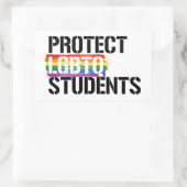 Sticker Rectangulaire Protéger les étudiants LGBTQ (Sac)