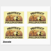 Sticker Rectangulaire Protéger les pollueurs (Feuille)