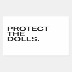 Sticker Rectangulaire Protéger Les Poupées
