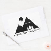Sticker Rectangulaire Protéger nos terres publiques Montagne (Enveloppe)