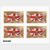 Sticker Rectangulaire Proud to have served.UK (Feuille)