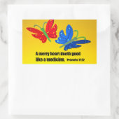 Sticker Rectangulaire Proverbes 17:22 (Sac)
