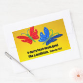 Sticker Rectangulaire Proverbes 17:22 (Enveloppe)