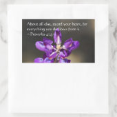 Sticker Rectangulaire Proverbes 4:23 (Sac)