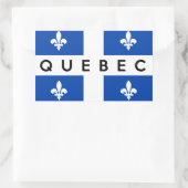 Sticker Rectangulaire province du québec drapeau du canada nom du pays (Sac)